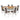 Set masa extensibila 120x150 cm cu 6 scaune tapitate, mb-13 max5 p si s-37 boss7 b 18a, wotan/bialy, lemn masiv de fag, stofa