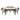Set masa extensibila t650, crem, 156x80x75 cm cu 4 scaune c650, 50x50x85 cm, crem