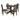 Set masa extensibila Ciara T7, cu 4 scaune Norio C37 - wenge (b7-o15) - nuc