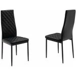 Set masă cu 6 scaune, MBS-21 Negru - imagine 10