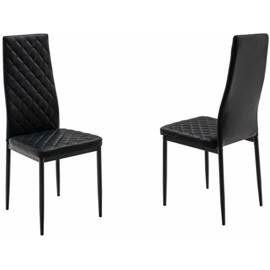 Set masă cu 6 scaune, MBS-21 Negru - imagine 10