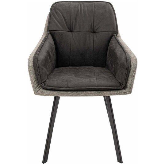 Scaun living S-167, material textil, gri - imagine 5