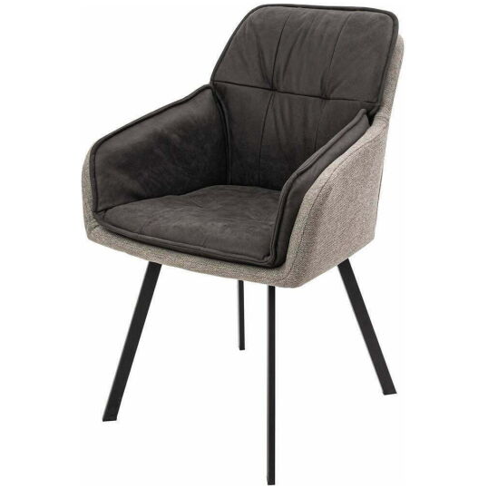 Scaun living S-167, material textil, gri