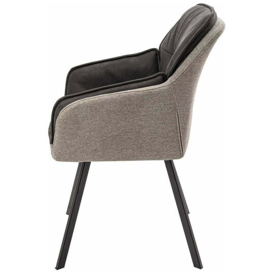 Scaun living S-167, material textil, gri - imagine 4