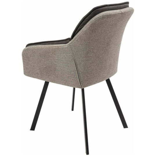 Scaun living S-167, material textil, gri - imagine 3