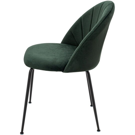 Scaun living S-163, catifea, verde - imagine 3