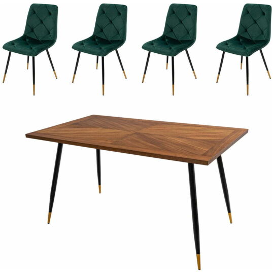 Set Masa MB-77 cu 4 scaune S-164 Verde