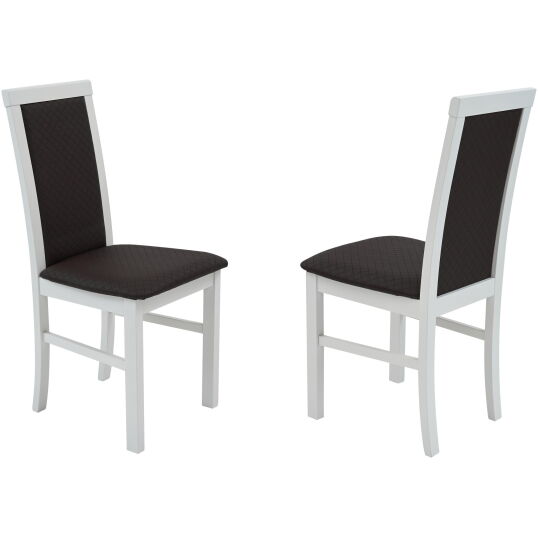 2 scaune Scaun alb din lemn masiv de fag tapitat cu piele S 38 Nilo6 B36 scaled 1