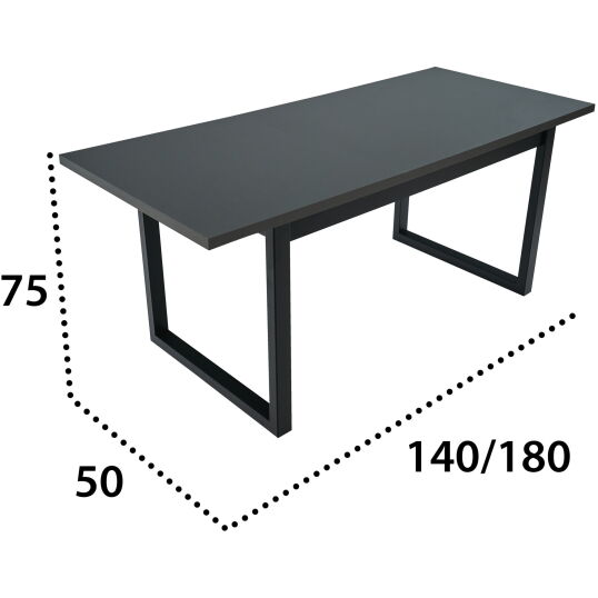 Dimensiuni Masa extensibila 140x180 cm MB 13 Ikon 3 grafitczarny lemn masiv de fag si PAL scaled 1