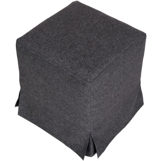Husa taburet Cube, gri, stofa, 38x45x38 cm - imagine 7