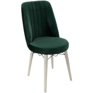 Scaun din lemn masiv, tapitat, 46x94x47 cm, Sardinia, Verde, 08