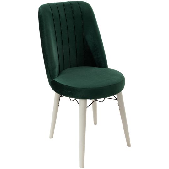 Scaun din lemn masiv, tapitat, 46x94x47 cm, Sardinia, Verde, 08