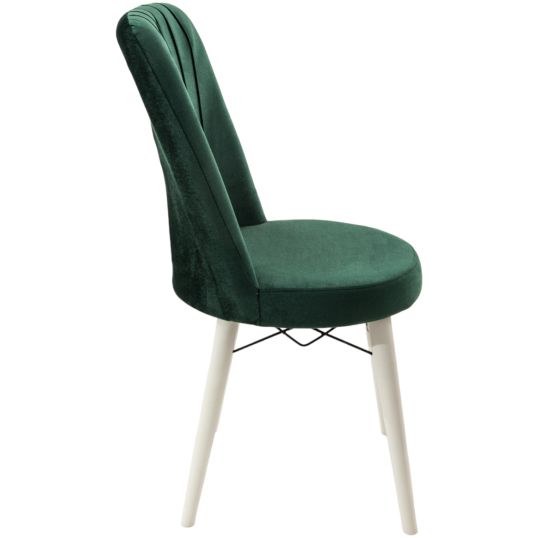 Scaun din lemn masiv, tapitat, 46x94x47 cm, Sardinia, Verde, 08 - imagine 3