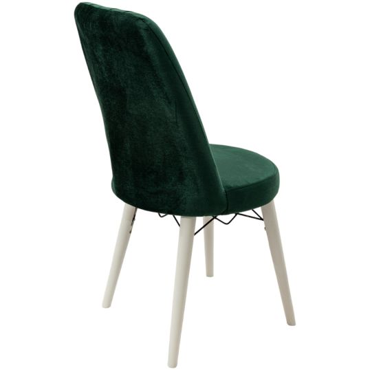 Scaun din lemn masiv, tapitat, 46x94x47 cm, Sardinia, Verde, 08 - imagine 4