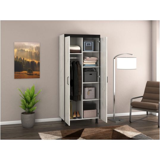 Dressing Omega, Alb murdar, 84x202x52 cm, PAL - imagine 5